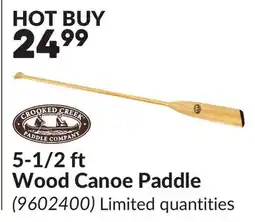 Princess Auto 5-1/2 ft Wood Canoe Paddle offer