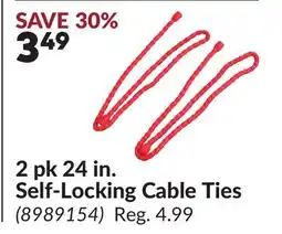 Princess Auto 2 pk 24 in. Self-Locking Cable Ties offer