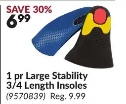 Princess Auto 1 pr Large Stability 3/4 Length Insoles offer