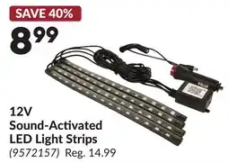 Princess Auto 12V Sound-Activated LED Light Strips offer