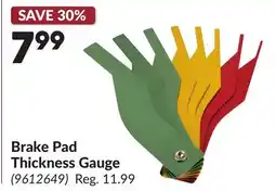 Princess Auto Brake Pad Thickness Gauge offer