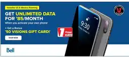 Visions Electronics GET UNLIMITED DATA FOR $85/MONTH offer