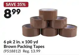 Princess Auto 6 pk 2 in. x 100 yd Brown Packing Tapes offer