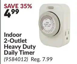 Princess Auto Indoor 2-Outlet Heavy Duty Daily Timer offer