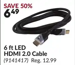Princess Auto 6 ft LED HDMI 2.0 Cable offer