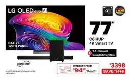 Visions Electronics LG C6 HUP 4K Smart TV 77 offer