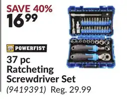 Princess Auto 37 pc Ratcheting Screwdriver Set offer