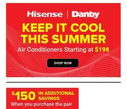 Visions Electronics KEEP IT COOL THIS SUMMER Air Conditioners Starting at $198 offer