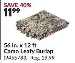 Princess Auto 56 in. x 12 ft Camo Leafy Burlap offer