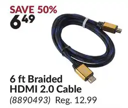 Princess Auto 6 ft Braided HDMI 2.0 Cable offer