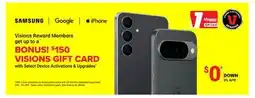 Visions Electronics Select Device Activations & Upgrades offer