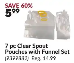 Princess Auto 7 pc Clear Spout Pouches with Funnel Set offer