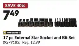 Princess Auto 17 pc External Star Socket and Bit Set offer