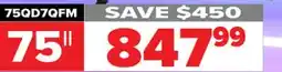 2001 Audio Video 75QD7QFM 75 HISENSE QD7QFM Mini-LED offer