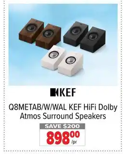 2001 Audio Video Q8METAB/W/WAL KEF HiFi Dolby Atmos Surround Speakers offer