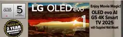 2001 Audio Video OLED55G5 55 LG OLED evo AI G5 4K Smart TV 2025 with Supplied Wall Mount offer
