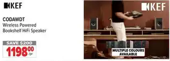 2001 Audio Video CODAWDT KEF Wireless Powered Bookshelf HI FI Speaker offer