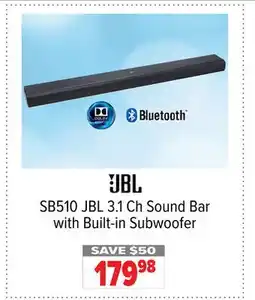 2001 Audio Video SB510 JBL 3.1 Ch Sound Bar with Built-in Subwoofer offer