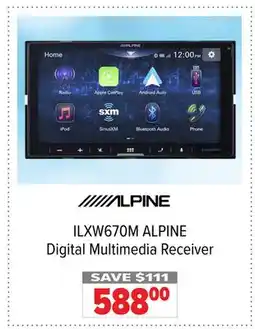 2001 Audio Video ILXW670M ALPINE Digital Multimedia Receiver offer