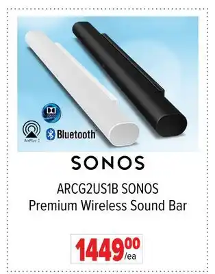 2001 Audio Video ARCG2US1B SONOS Premium Wireless Sound Bar offer