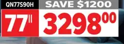 2001 Audio Video QN77S90H SAMSUNG 77 4K OLED HDR PRO GLARE FREE TV offer