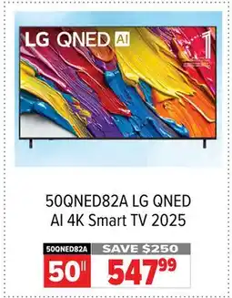 2001 Audio Video 50QNED82A 50 LG QNED AI 4K Smart TV 2025 offer