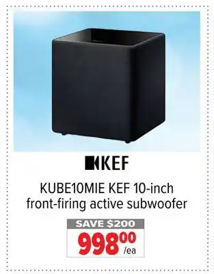 2001 Audio Video KUBE10MIE KEF 10-inch front-firing active subwoofer offer