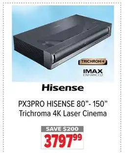 2001 Audio Video PX3PRO HISENSE 80-150 Trichroma 4K Laser Cinema offer