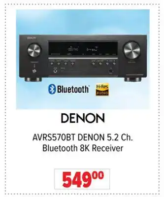 2001 Audio Video AVRS570BT DENON 5.2 Ch. Bluetooth 8K Receiver offer