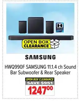 2001 Audio Video HWQ990F SAMSUNG 11.1.4 ch Sound Bar Subwoofer & Rear Speaker offer