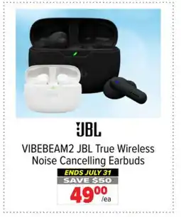 2001 Audio Video VIBEBEAM2 JBL True Wireless Noise Cancelling Earbuds offer