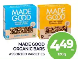 Vince's Market Made good organic bars offer
