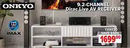 2001 Audio Video TXRZ30 ONKYO 9.2-CHANNEL Dirac Live AV RECEIVERS offer