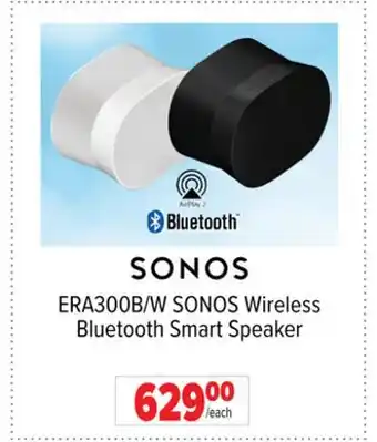 2001 Audio Video ERA300B/W SONOS Wireless Bluetooth Smart Speaker offer