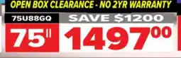 2001 Audio Video 75U88GQ HISENSE U88GQ Mini-LED Pro offer