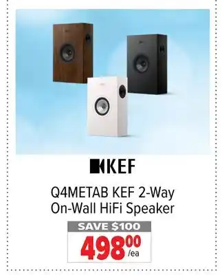 2001 Audio Video Q4METAB KEF 2-Way On-Wall HiFi Speaker offer