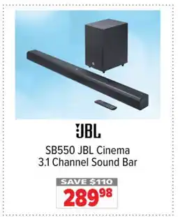 2001 Audio Video SB550 JBL Cinema 3.1 Channel Sound Bar offer