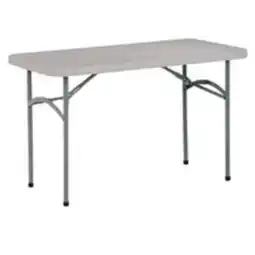 Staples Staples Banquet Table with Folding Legs, 48, Light Grey offer