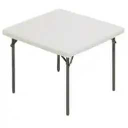 Staples Staples Square Folding Table, 36, Light Grey offer