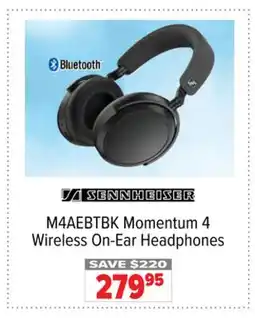 2001 Audio Video M4AEBTBK Sennheiser Momentum 4 Wireless On-Ear Headphones offer