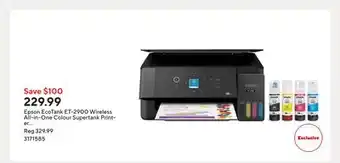 Staples Epson EcoTank ET-2900 Wireless All-in-One Colour Supertank Printer - Black offer