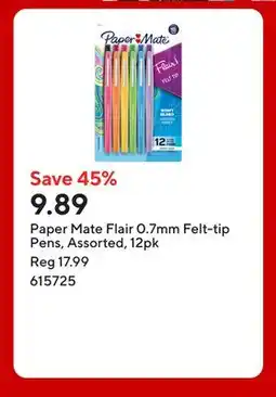 Staples Paper Mate Flair 0.7mm Felt-tip Pens, Assorted offer