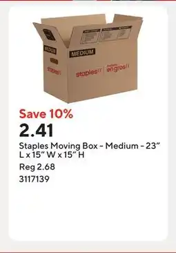 Staples Staples Moving Box - Medium - 23 L x 15 W x 15 H offer