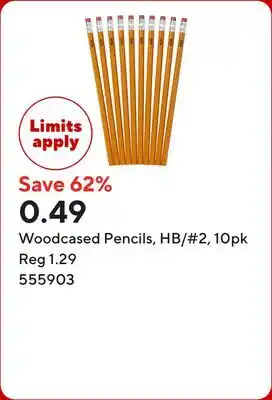 Staples Woodcased Pencils, HB/#2 offer