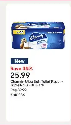 Staples Charmin Ultra Soft Toilet Paper - Triple Rolls offer