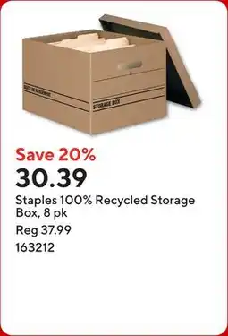 Staples Staples 100% Recycled Storage Box offer
