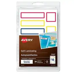 Staples Avery Self-Laminating Labels, Assorted Sizes, Primary Colours, 30 Pack (2362) offer