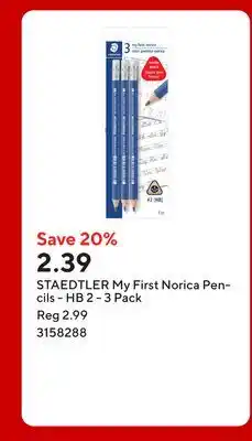 Staples STAEDTLER My First Norica Pencils - HB offer