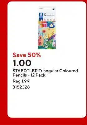 Staples STAEDTLER Triangular Coloured Pencils offer