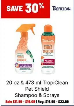 Ren’s Pets Depot TropiClean Pet Shield Shampoo & Sprays offer
